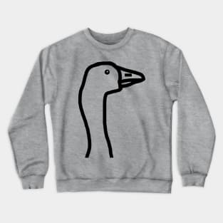 Goose Portrait Minimal Line Drawing Crewneck Sweatshirt